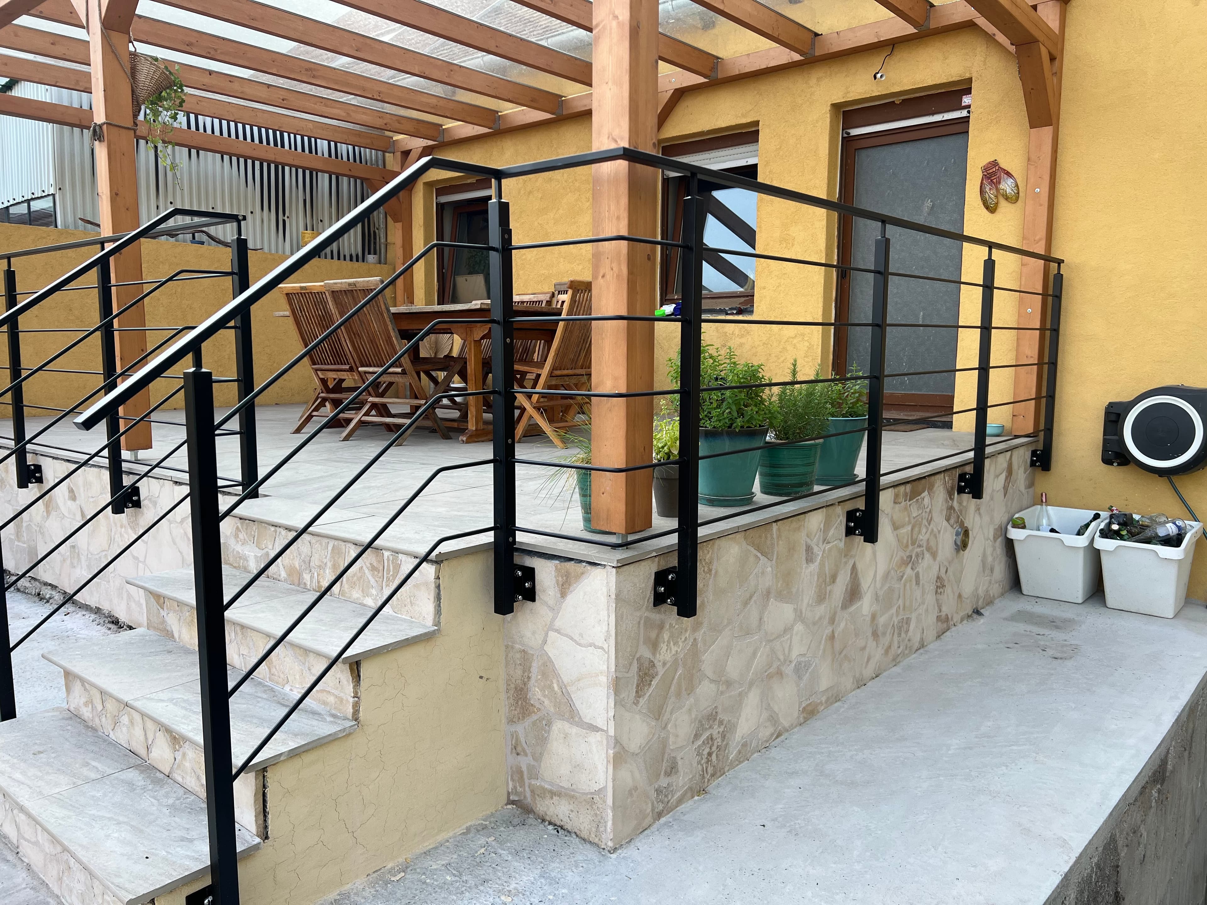 Garde corps en inox thermolaqué